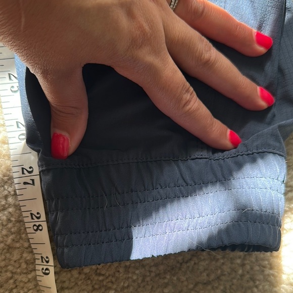 Apana Yoga Joggers Stretch Navy Blue Fitness Athletic Scrub Pants Women’s L - Picture 8 of 8